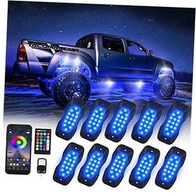 Ainostone As0502 Rock Lights For Trucks Rgb Led With Bluetooth App/remote 10 Pods
