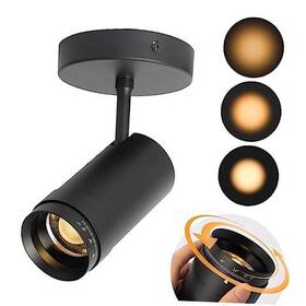 7w-3k-dimmable Aisilan Lighting Ms002a Led Zoomable Ceiling Spotlight Indoor 7w Dimmable Black