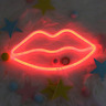 Aldnl008l Alrens Lips Sign Shaped Neon Light For Living Room Bedroom