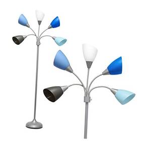 Lf2006-sbg All The Rages Inc 67 Inch Contemporary Multi Head Medusa 5 Light Adjustable Gooseneck
