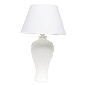 Lt1194-wht All The Rages Inc 20.08 Inch Refined And Textured Curvy Stucco Ceramic White Contemporary