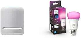 Amazon 445009745768 Echo Studio Glacier White With Philips Hue Color Smart Bulb Parkremove Grease