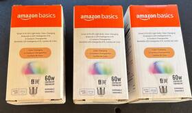 Nmb-005 Amazon Basic 3 X Basics Smart A19 Led Light Bulb Alexa Color Changing 2.4 Ghz Wi-fi