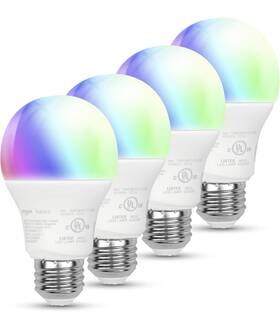 C250724ir6zo Amazon Basics Smart A19 Led Color Changing Light Bulbs Alexa 9w 4-pack