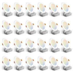 5cct Amico 0164 24 Pack 6 Inch Ultra-thin Led Recessed Ceiling Light White