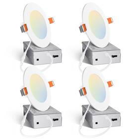A18gl011004016 Amico 4 Pack Inch 5cct Ultra-thin Led Recessed Ceiling Light White