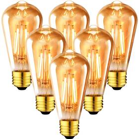 An-st64-1gd Anwio 709046041625 Vintage Edison Light Bulb St21 Led Filament 7w 60 Watt Equivalent