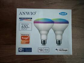 Br30 Anwio 709046041656 2 Pack Smart Light Bulb Rgb E26 Base Dimmable 650 Lumen 8.5w