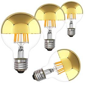 B03n Aoge Half Chrome Light Bulb Dimmable Tipped Bulbs 6w 60 Watt 4 Gold