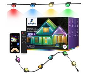 C5109-c Appeck Rgbw Outdoor Light Strip 100ft 72 Leds Alexa Google Smart Control