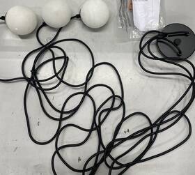 Ac7463bk Artcraft Camila Pendant Light 3-light 30 Total Watts Black