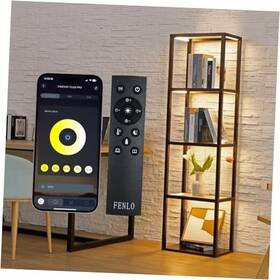 Fen106 Atamin International Trading Corporation Led Display Shelf With Lights Curio Cabinet For Brown Fantasy Plus Pro