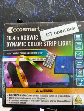 Auction Fuel 714176039336 Ecosmart 16.4 Ft Color Changing Dimmable Linkable Plug-in Led Strip Light