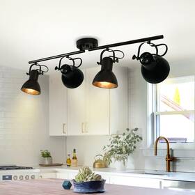 Auffel B0c3h81btr Track Lighting Fixtures Ceiling Black Kitchen Light