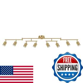 B0frldbght Auquee 8 Light Track Lighting Fixtures Ceiling Gold Kichen
