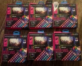Auraled 738516515687 Lot Of 6 Aura Led Mood Light Strip Usb Powered Remote Control For Tv Up To 65 Inch
