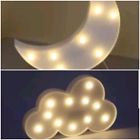 B17-6402-3 Home Decor Led Marquee Sign Moon Cloud White Babys Room