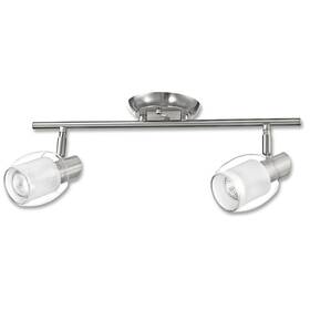 Beldi 878441008684 Salem Collection Two Lights Track Fixture Nickel Finish Clear