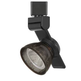 Benjara 192551482647 12w Integrated Led Metal Track Fixture With Mesh Head Black