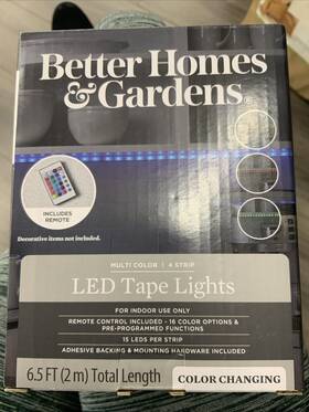 Bhs05391711103c Better Homes & Gardens And Indoor Led Tape Lights 6.5 Ft Home Decor Cabinets New