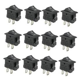 Ledswt002 Blovess 12 Pack Modern Light Switch Ac 3a/250v 6a/125v 2 Pin I/o Spst Snap In Mini