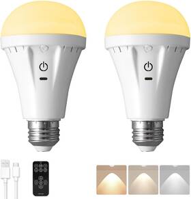 Blueye 705353088551 Rechargeable Light Bulbs 8w 60w Equivalent Remote Control Soft Warm 2700k