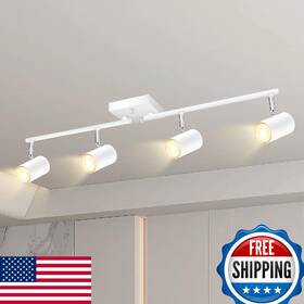 B0crn6mf8y Boostarea 4-light Modern Track Lighting Kit - Ceiling Fixture Rotatable Heads