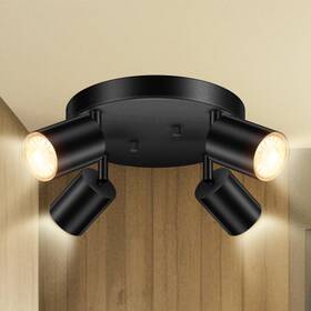 B0cwzw14qj Boostarea Led 4 Light Track Lighting Kit Fixtures Black Rou