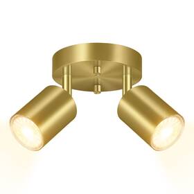 B0d8vw27qf Boostarea Led 2-light Track Lighting Kit Gold Round Fixtures