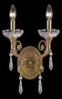 5152-ag-cl-mwp Brass Sconce Wall Solid 55742 Id Lights 2 Crystal