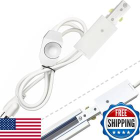 B0dqczhx1z Bravsekai White Track Lighting Live End Cord Inline Dimmer Switch 9.84ft H