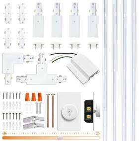Bravsekai B0f8v7nc8k H Track Lighting Rails Accessories Kit Dimmer Switch 13ft White
