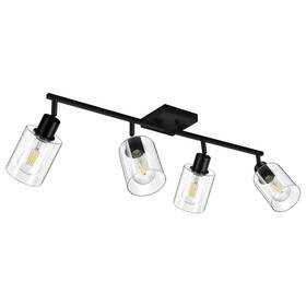 Bricosmocon B0cm2vsr8r 4-light Track Lighting Fixtures Seeded Glass Shade Modern Kitchen