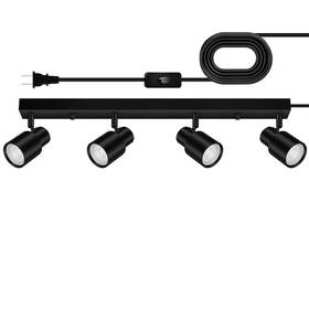 Bricosmocon B0djxs5pn2 Plug In Track Lighting 23 Led Fixtures Ceiling Black