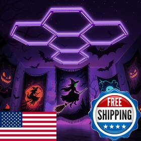 B0f8q4m745 Brillihood 24 Pack Led Hexagon Blacklights 168w 5 Girds Uv Black Light Fixture