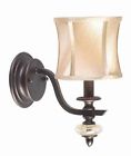 461626 Bronze - 120832 Chambord Glass Ornaments Weathered Iron Sconce Id Light 1