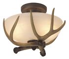 X1611-eb Bronze European 79953 Semi-flush Id Antler Bowl 11 .