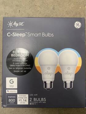 68365 C By Ge C-sleep White A19 Smart Bulb With Standard Medium Base - 2 Pack New