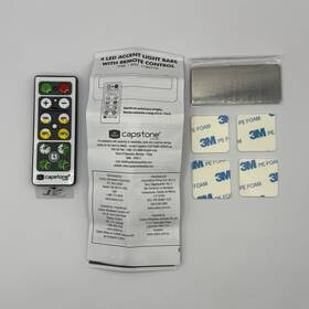 1193779 Capstone Remote Control #1193779 4 Metal Plates 3m Mounting Tape No Lights