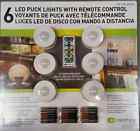 Capstone 6 Pack Led Puck Lights Wireless W Remote Control Timer Dimmer Batteries 631052304619