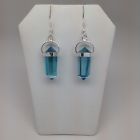 E007aa Carats 28 Ura Silver Aqua Sterling Twn Point Brazil Earrings