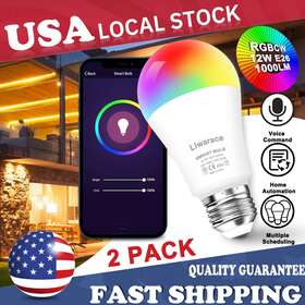 Mt9050523wh Casedazzle 2pk A19 Smart Wifi Light Led Rgbw Color Changing Dimmable E26 Bulbs 2700-6500k