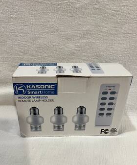 Ce Compass Rcs Lgt Sck 3x Wireless Light Bulb Remote Lamp Holder 3 Pack Indoor Kasonic