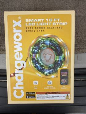 Chargeworx Kkli16rgbk Smart 16ft Led Light Strip App/remote Control Music Sync Usb
