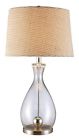 112463 Chrome Table Finish Id Glass Clear Longport Lamp