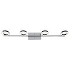 Ac1164 Chrome Light Halo 4 Vanity - Led Polished Alternating Current