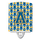Cj1077-acnl Carolines Treasures Letter Football Blue And Gold Ceramic 652259069774