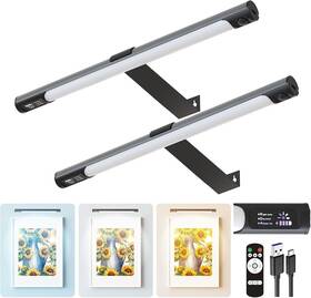 C761 Colijoy Wireless Picture Lights 14in Rechargeable Art Display Light With 2 Pack Black