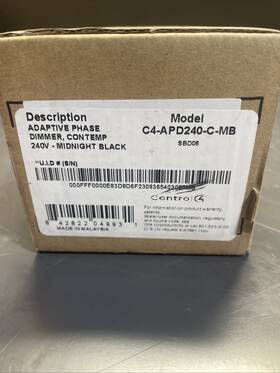 C4-apd120-c-mb Control4 C4-adp240-c-mb Adaptive Phase Dimmer 240v Midnight Black