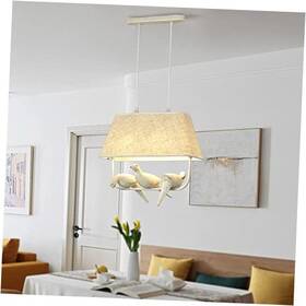 Coobatg 768683768050 Bird Pendant Light White 4 Lights Chandeliers Farmhouse Creative Shape